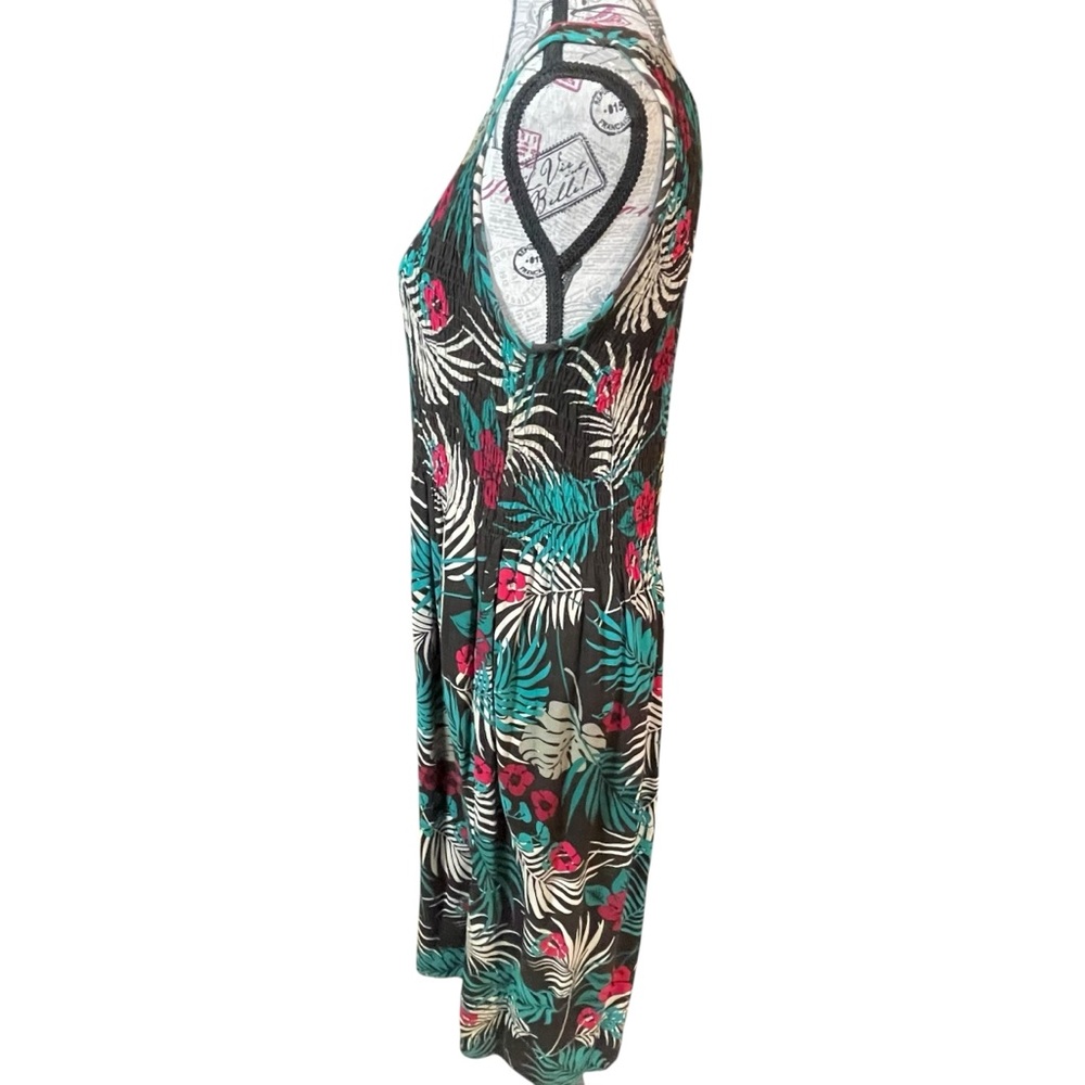 Croft & Barrow Teal and Red Tropical Dress - Picture 2 of 8